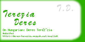 terezia deres business card